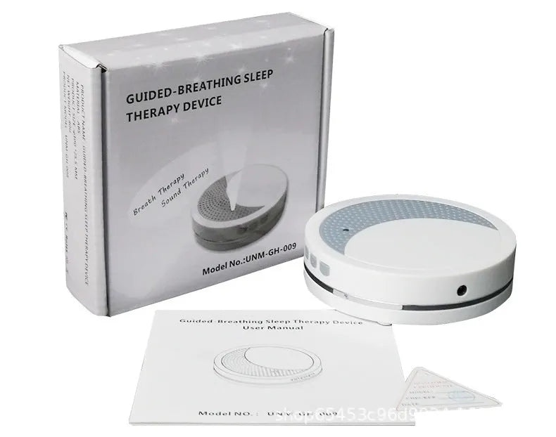 White ABS plastic sleep aid instrument with USB port and control buttons