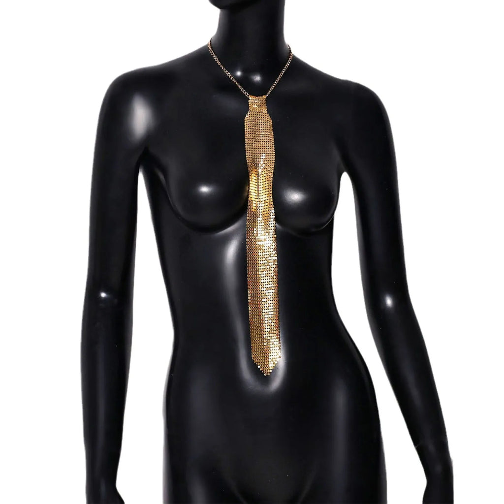 Silver metal sequins arrow-design bow tie for adult music festival or party wear
