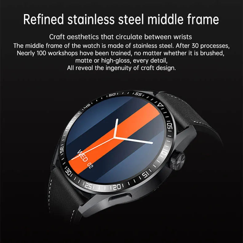 Black GS3 Max smartwatch with silicone strap showing health metrics on IPS screen.