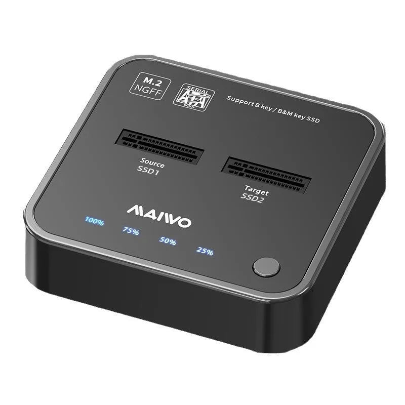 MAIWO K3016 M.2 solid state hard disk docking station with USB C cables and power adapter