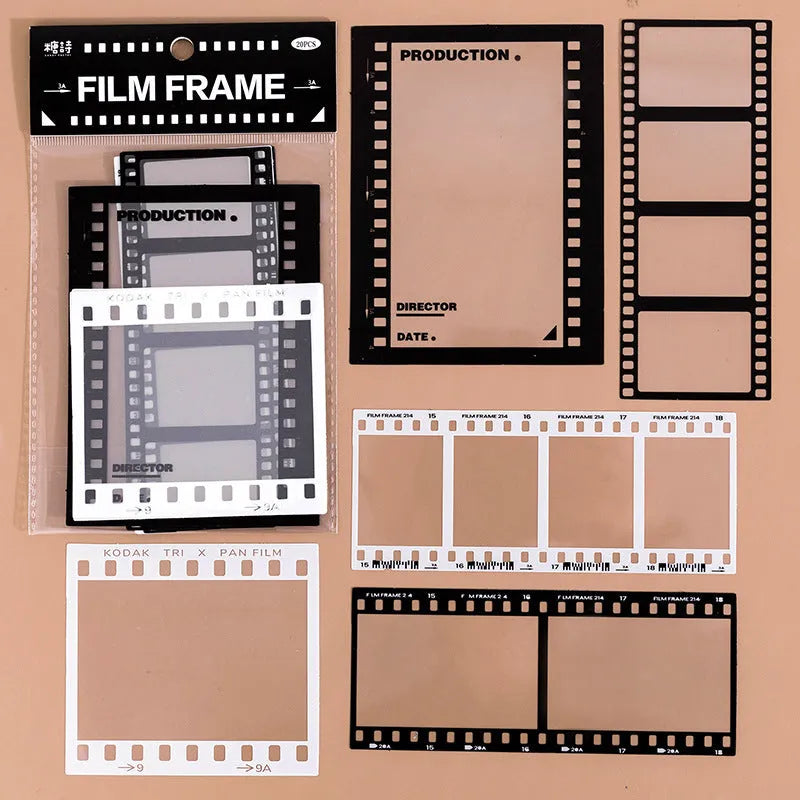 Frame Series retro decorative stickers pack with 15 sheets and six design themes
