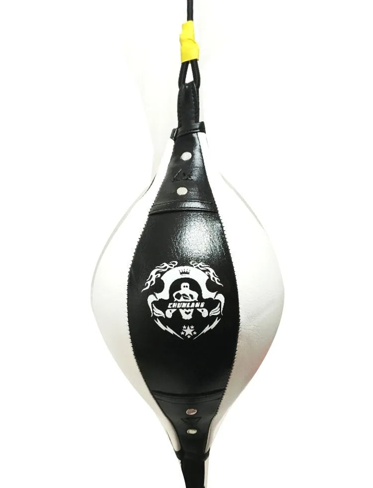 Diamond pattern PU leather hanging speed ball for boxing and Muay Thai training