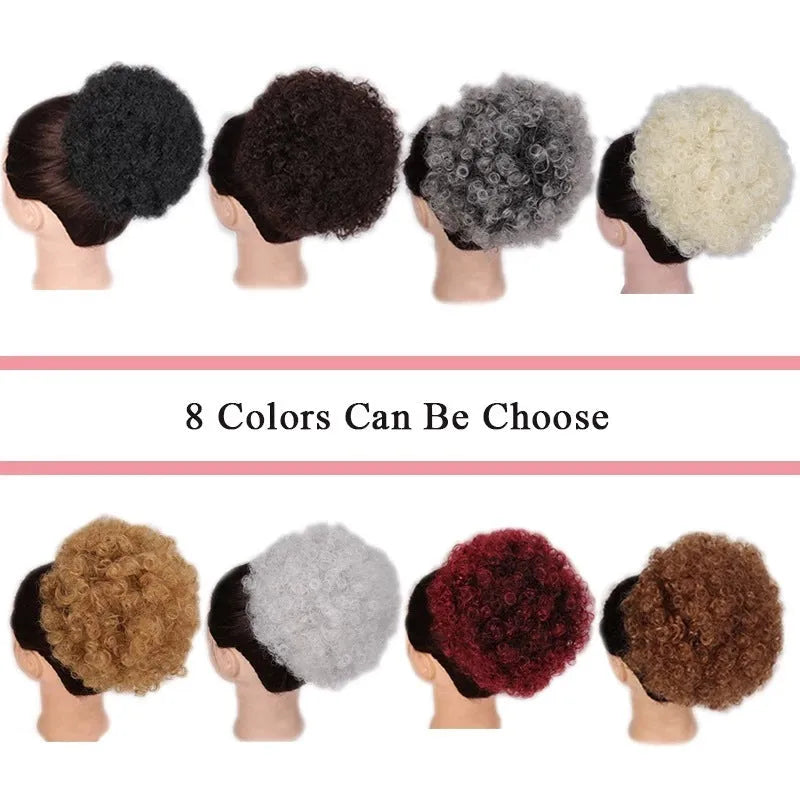 High temperature wire wig ponytail explosion hair in medium long natural style for ladies
