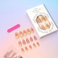 Simple fake nails with 3D flower pattern and plastic wearable armour pieces