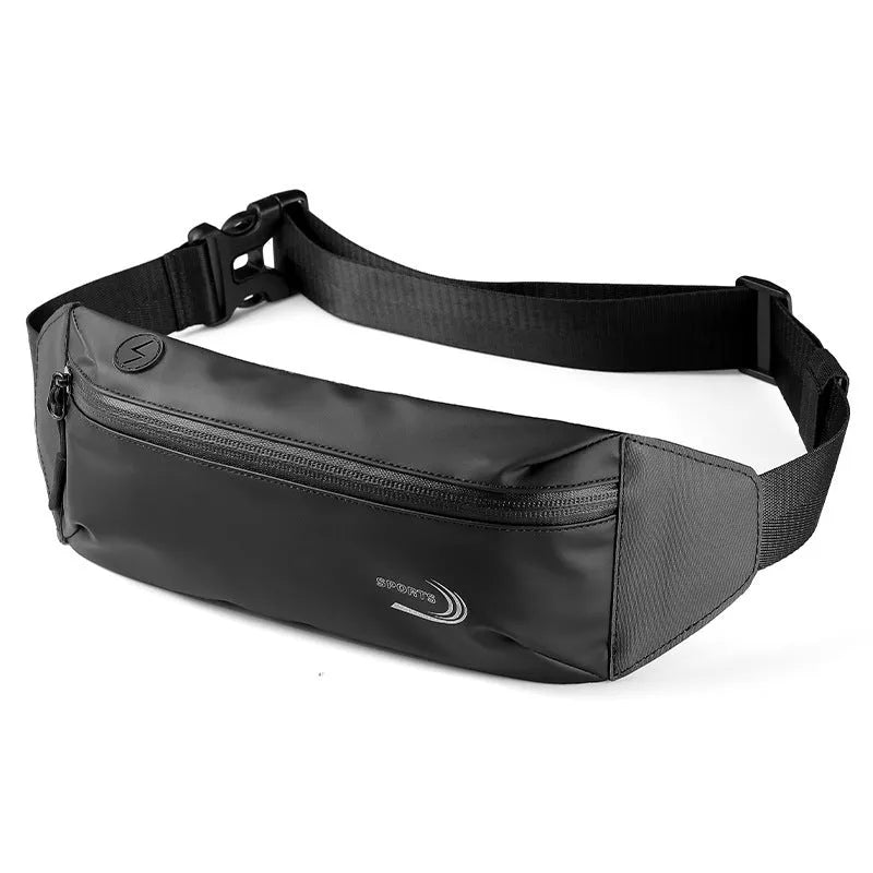 Men's waterproof waist bag in Oxford polyester with 45cm storage compartment