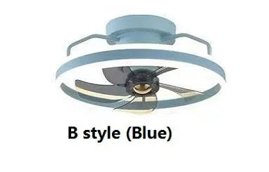 Modern simple ceiling fan with integrated light fixture showing 500mm diameter and acrylic lampshade