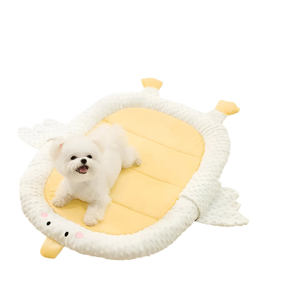 Bedsure orthopedic dog bed with waterproof cover in sofa style, showing medium supportive foam.