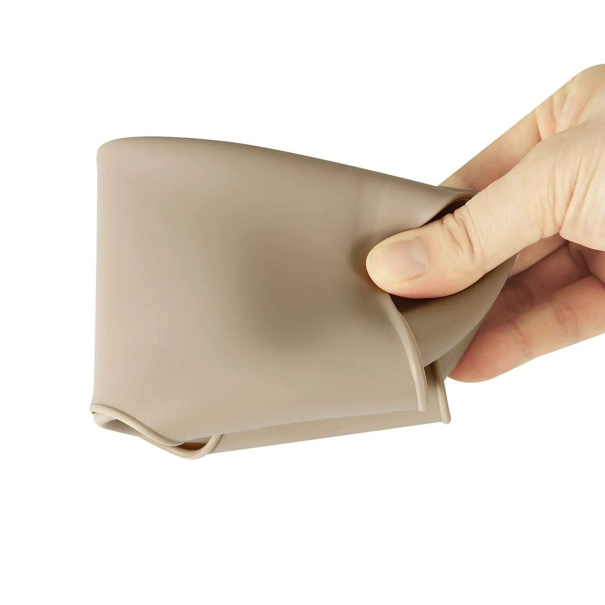 Soft silicone baby bib with deep spill pocket in classic colour, adjustable neck strap, waterproof feeding essential