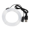 Flexible PVC car LED light strip with USB connector for 12V vehicle interior ambient lighting in colourful patterns