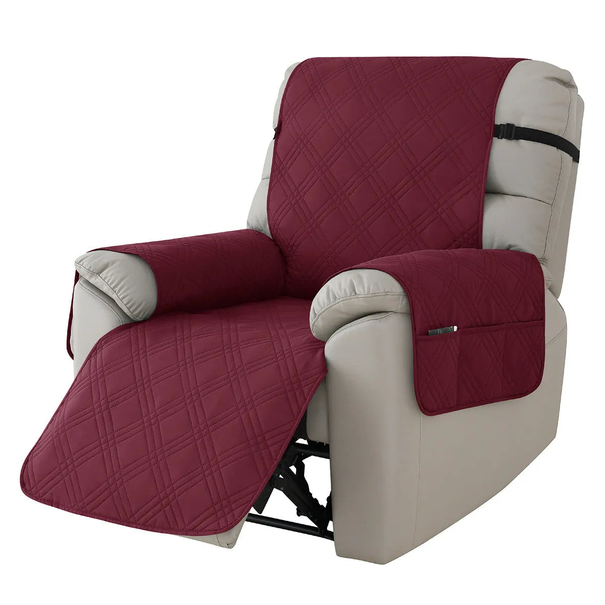 Waterproof quilted cover for a Chivas massage chair sofa in a choice of eight colours including burgundy and peacock blue.
