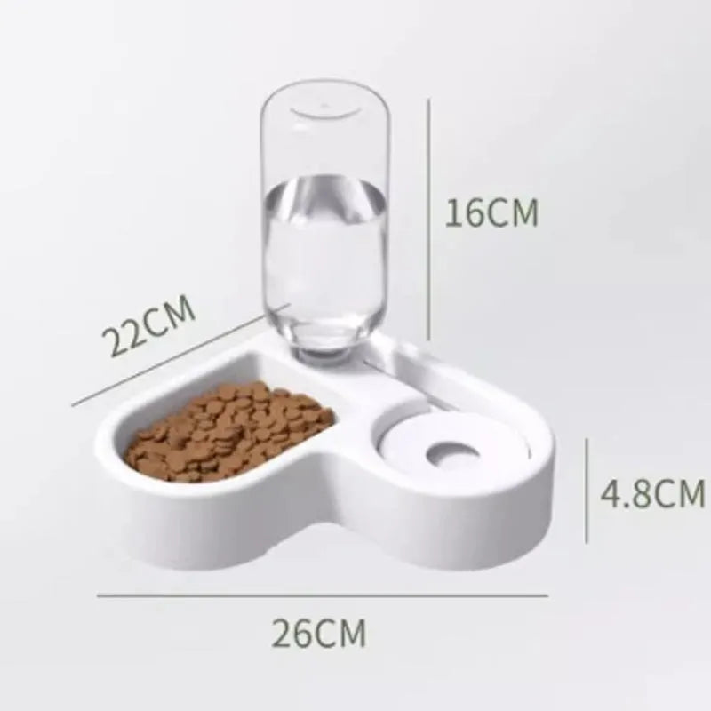 White plastic pet water fountain for cats and dogs with compact rectangular design.
