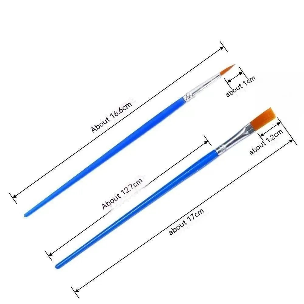 Children's graphic art gouache pen set with flat and hook line markers, plastic, 16.7cm and 16.3cm