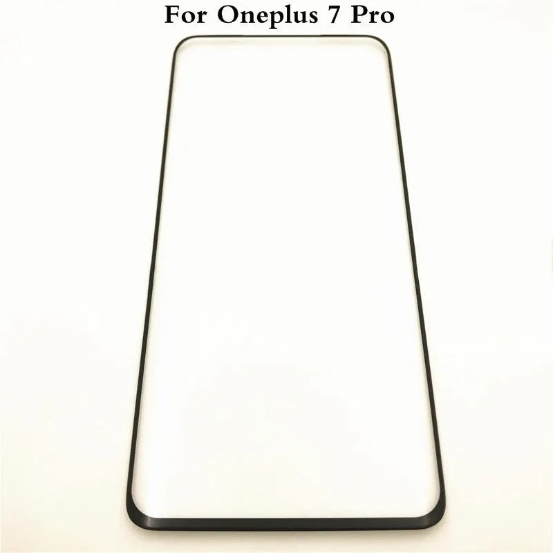 OnePlus 7 Pro replacement touch screen assembly showing glass panel and components