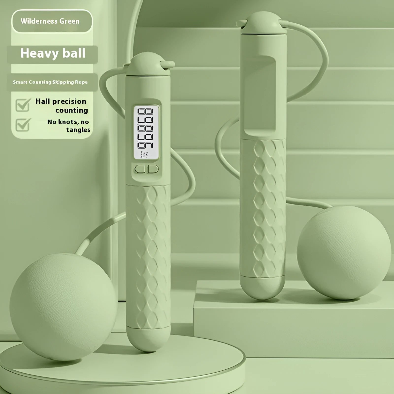 Skipping rope with ABS handles and bearing mechanism for fitness training