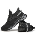Ultra-light steel toe anti-piercing work shoes black low top fly woven upper industrial safety footwear