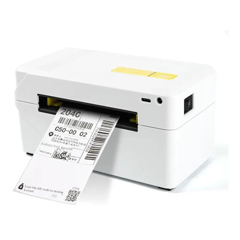 FlashLabel thermal express order label printer with USB cable on desk