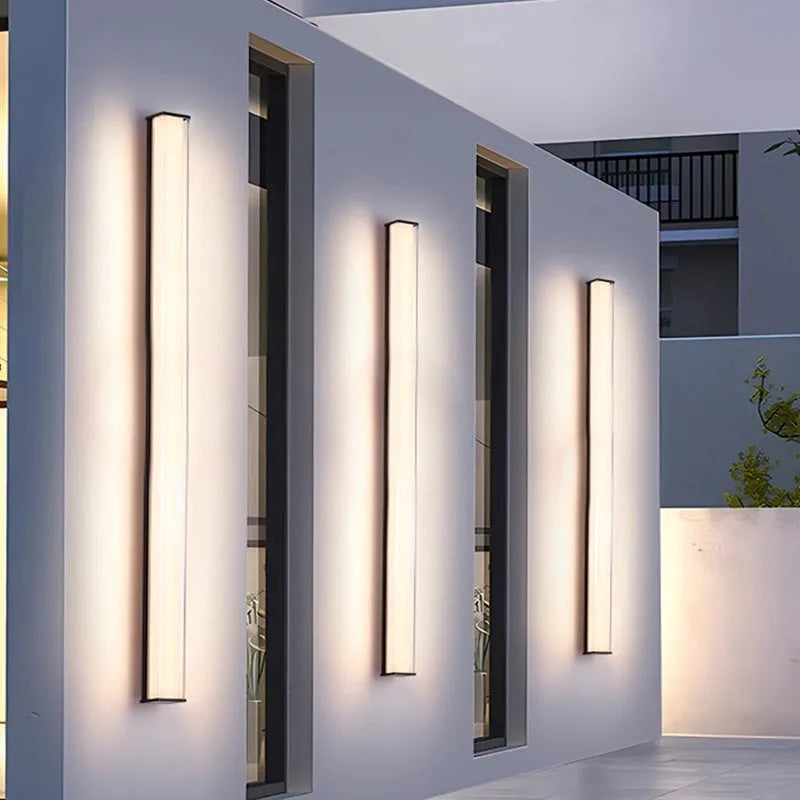 Modern simplicity outdoor wall lamp for villa courtyard entrance with 30cm length and 10W warm light option