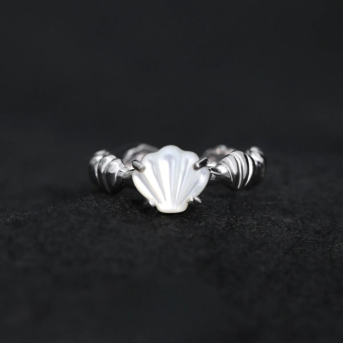 Women's adjustable ring with shell tiger eye gemstone in electroplated silver with gold colour finish