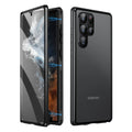 Samsung S24 Ultra metal phone case with peep-proof magnetic mirror in multiple colour options