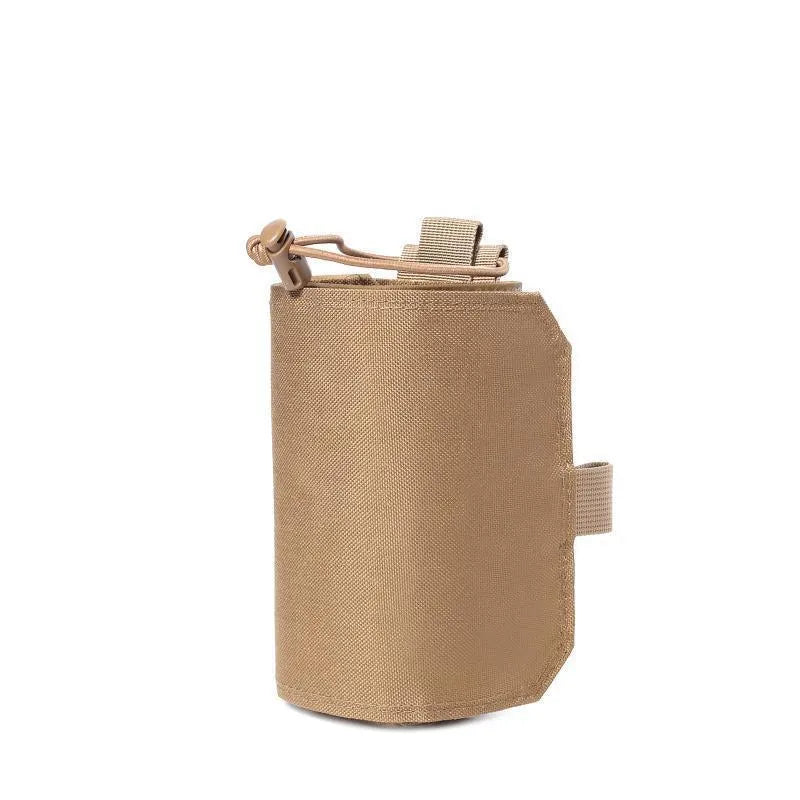 Oxford cloth adjustable heat-holding bottle cover in black colour with PU lining