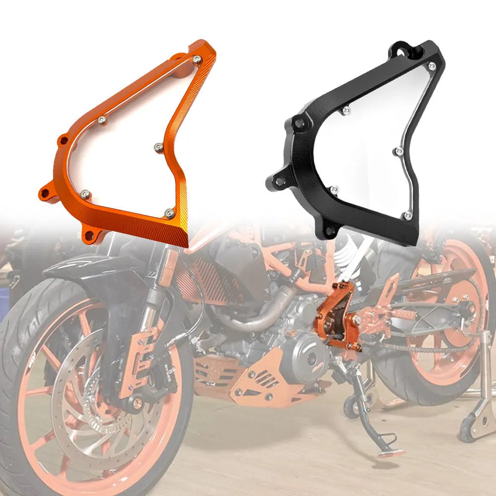 KTM Duke 250 390 chain front gear cover replacement part in black or orange