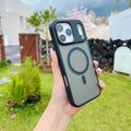 Magnetic matte iPhone case with frosted finish for Apple 14-17 Pro models in five colour options
