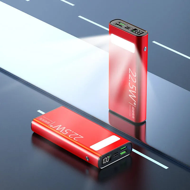 Alloy 22.5W super fast charging power bank with LCD display in choice of four colours