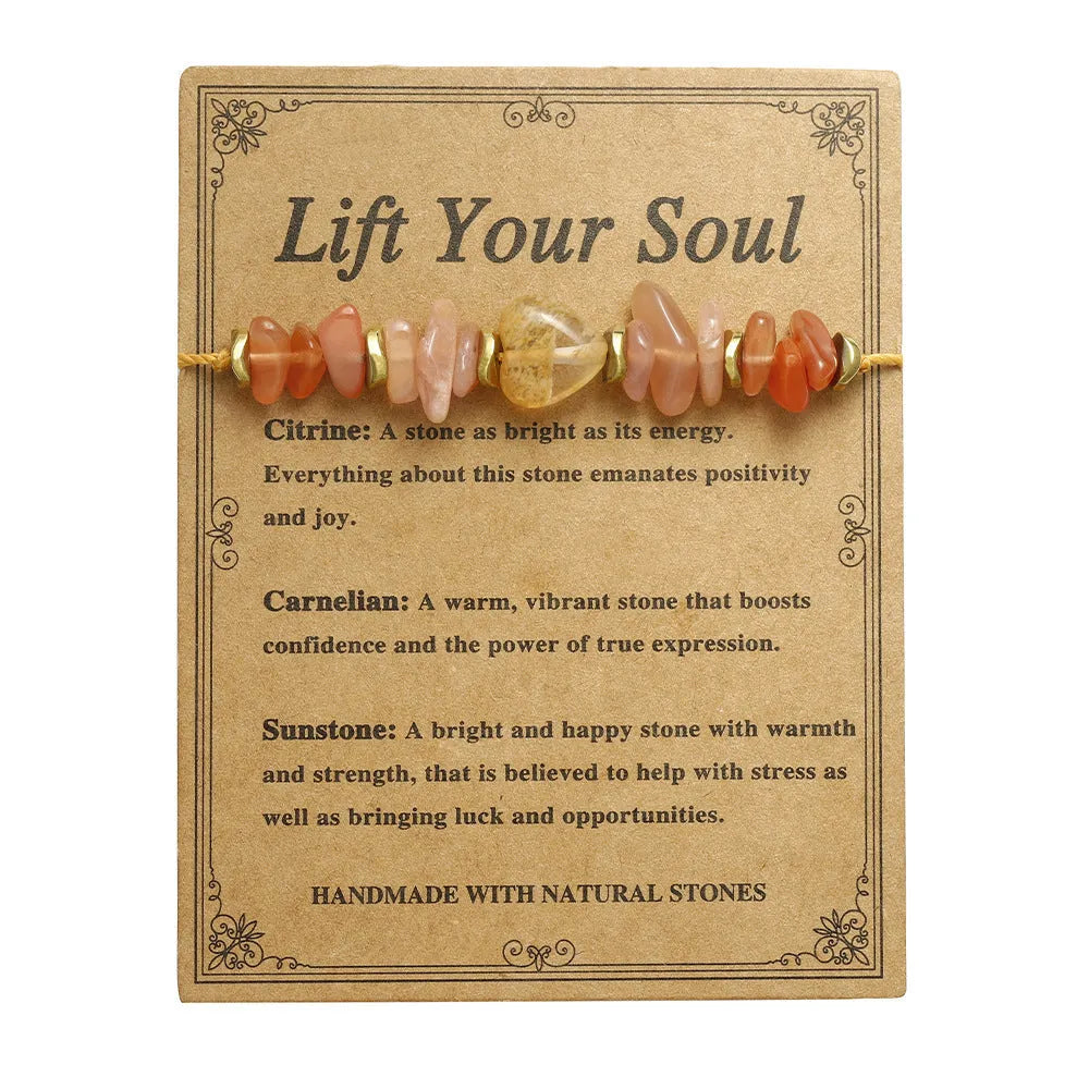 Women's geometric stone beaded bracelet with manually crafted charms in fashion OL style