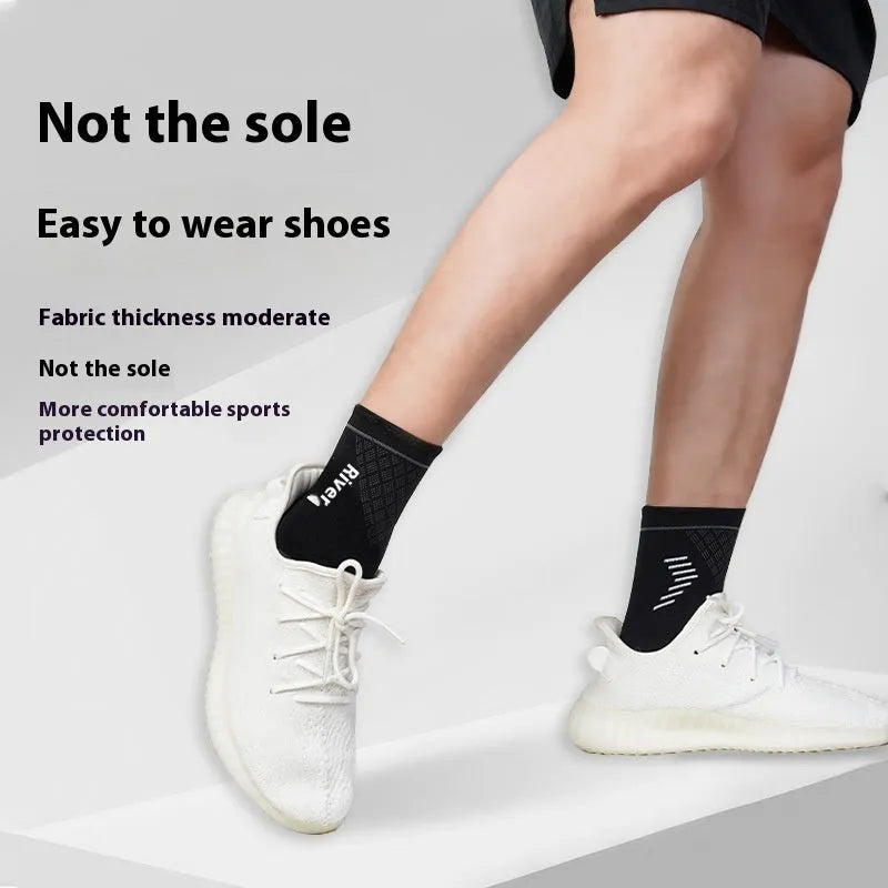 Ankle protective sleeve in black, blue, white, and light pink for sports support