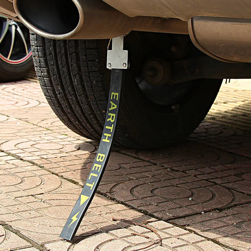 Black car electrostatic grounding chain measuring 37cm with visible copper wire, for saloon, SUV and van models.