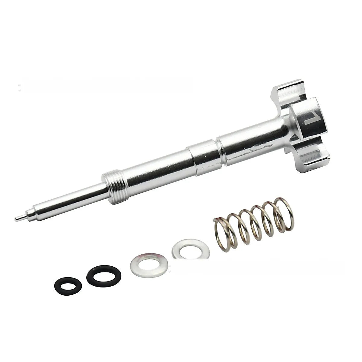 Carburetor mixing ratio adjustable screw in silver metal finish for motorcycle modification