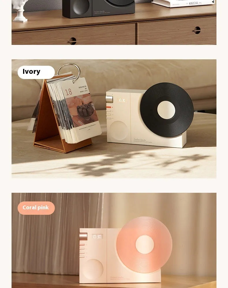Mini portable Bluetooth speaker in Obsidian Black colour with included gift bag and greeting card