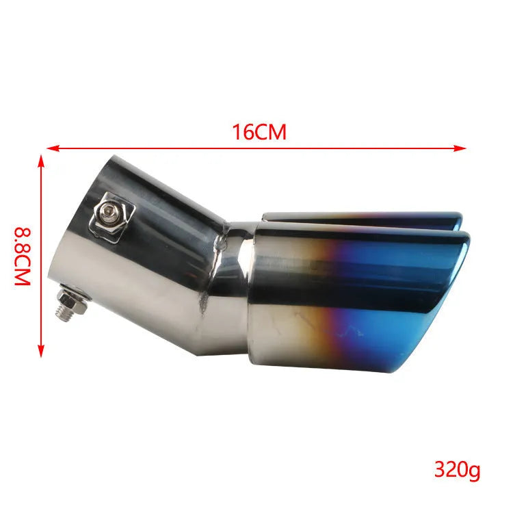 Stainless steel automobile exhaust pipe with universal fitment in multiple format and finish options