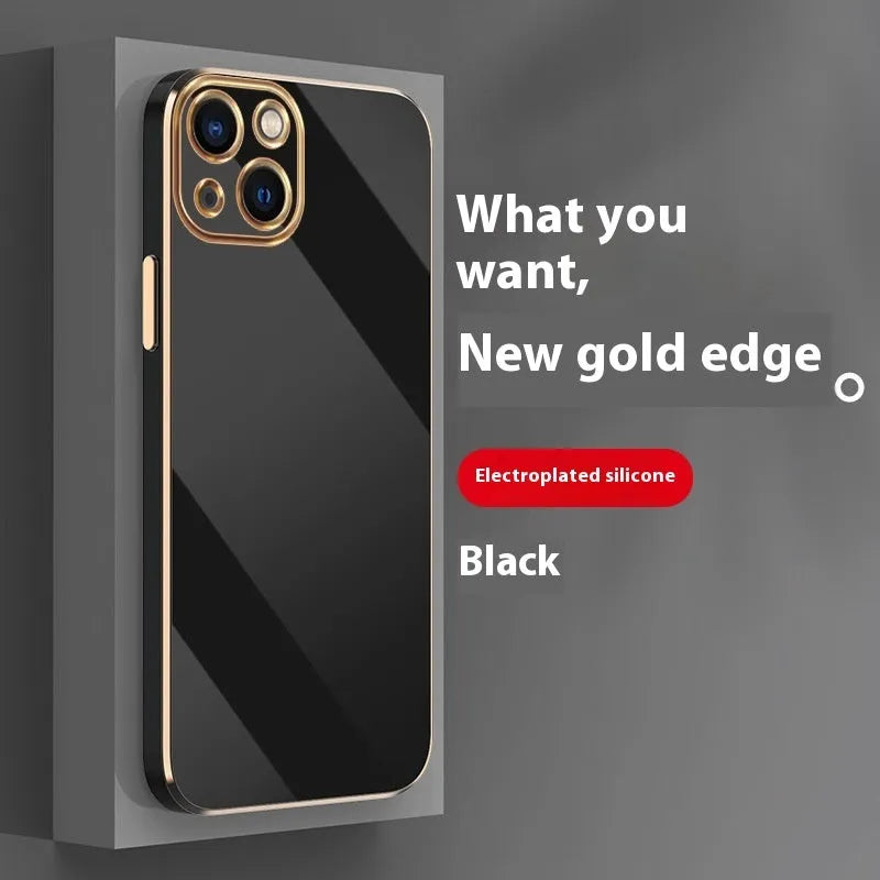 Straight edge electroplating TPU phone case for iPhone 16 in mint green colour