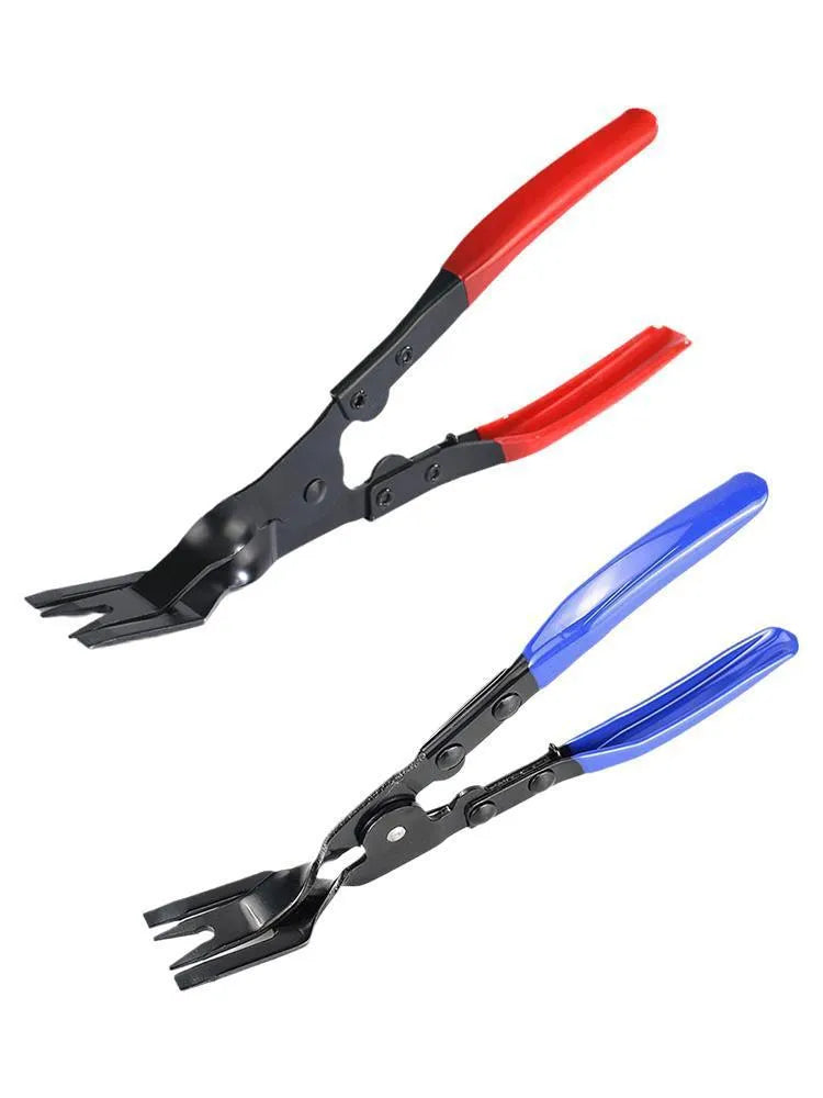 Blue steel car door panel removal pliers 240mm long with 32mm wide head
