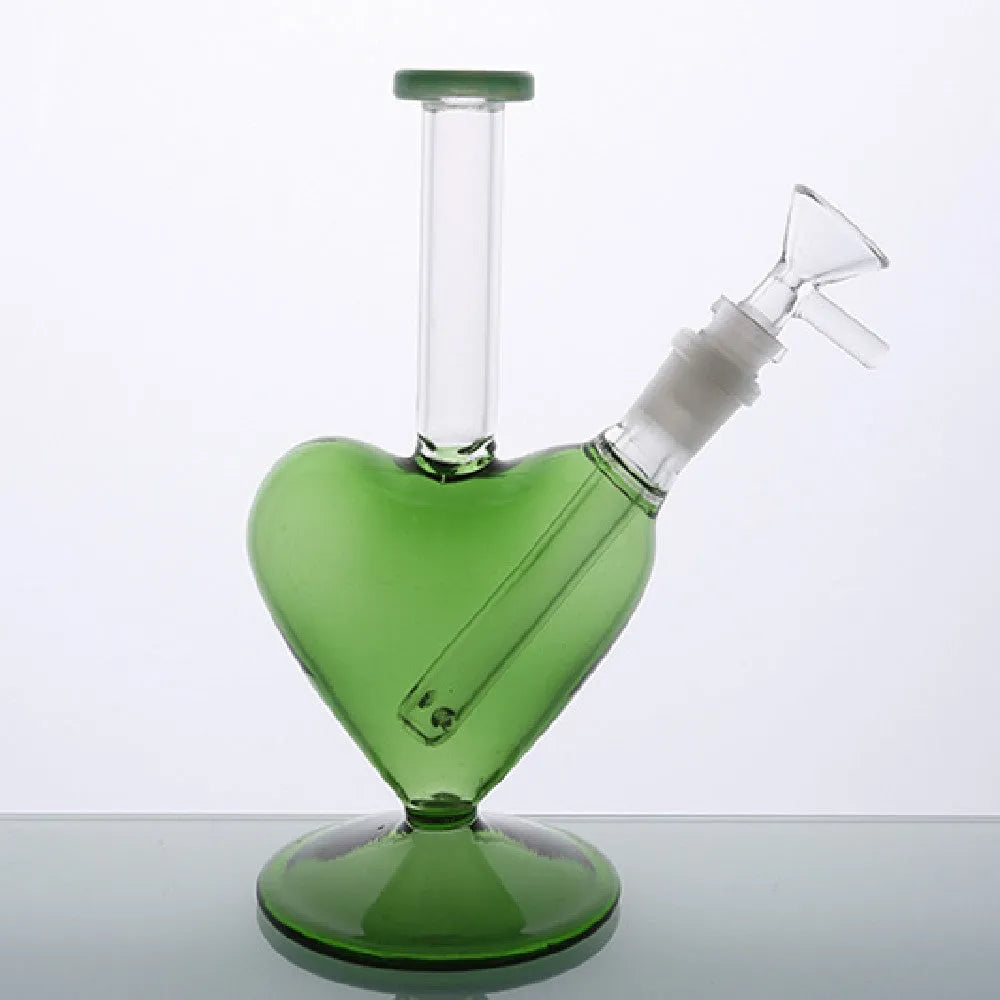Modern geometric high borosilicate glass atomizer pendant ornament in green with accessories, polished finish