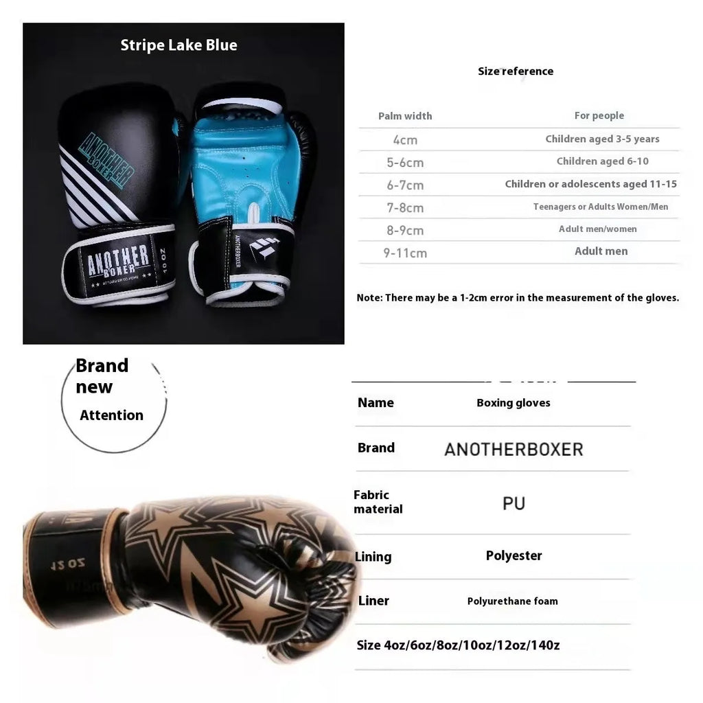 Professional children's boxing Sanda gloves in red, available in sizes from 4 oz to 14 oz.