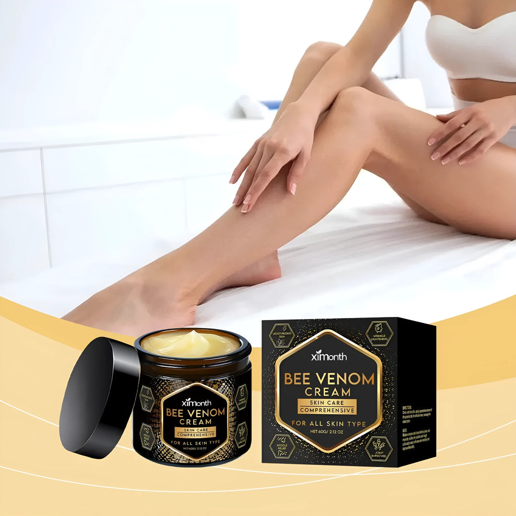60g moisturising skincare cream container with mint, bee venom and tea tree oil active ingredients