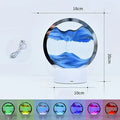 3D quicksand touch control table lamp with glass shade in blue colour option