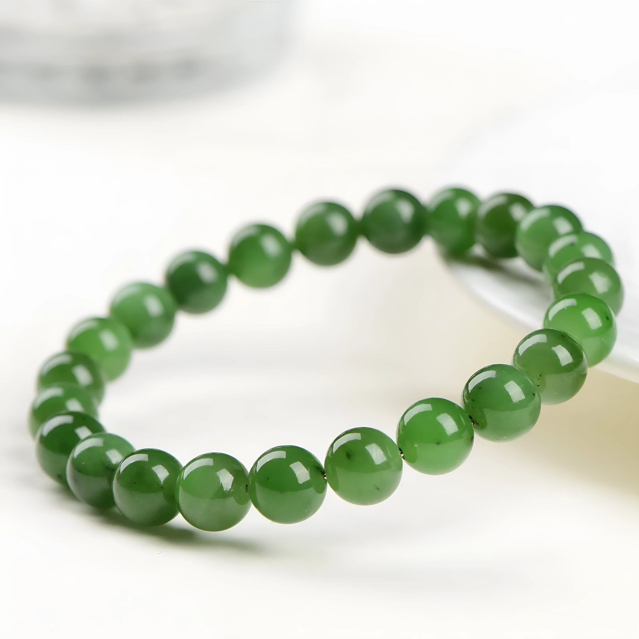 Natural Jasper Ball Bracelet with polished spherical beads in five size options
