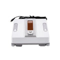 White intelligent window cleaning robot with water spray nozzles for high-rise windows