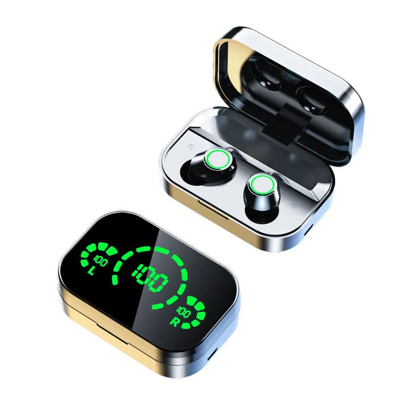 Black true wireless stereo sports earbuds with touch-sensitive controls on the housing.