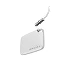 Bluetooth anti-lost device in white, blue, and pink colours with PC shell, 37x25x6mm size