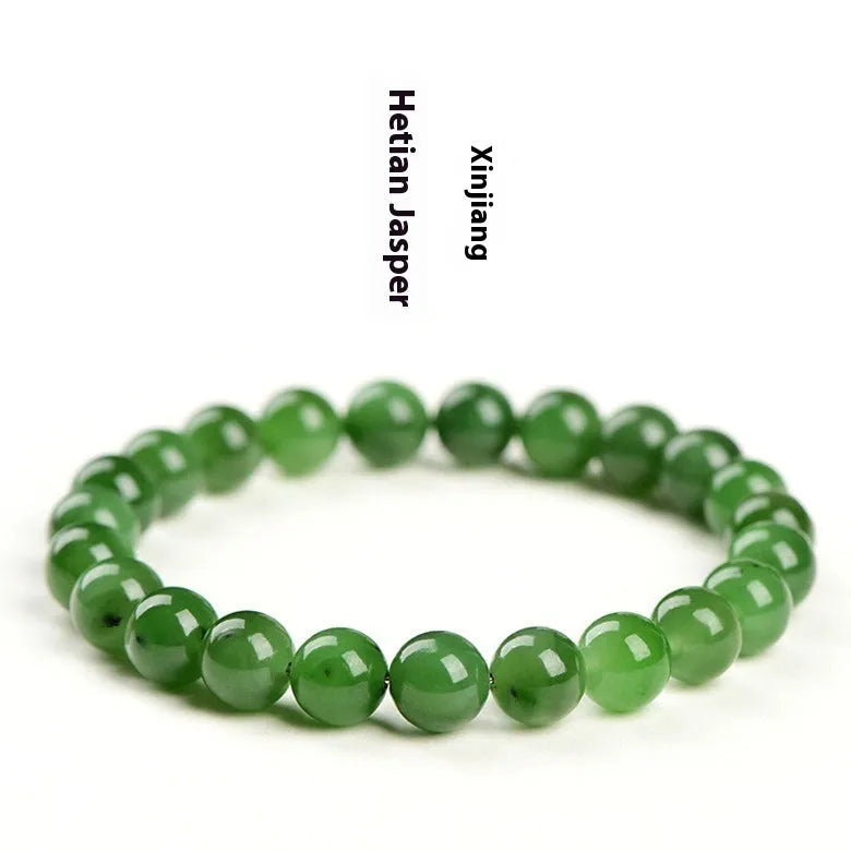 Natural Jasper Ball Bracelet with polished spherical beads in five size options