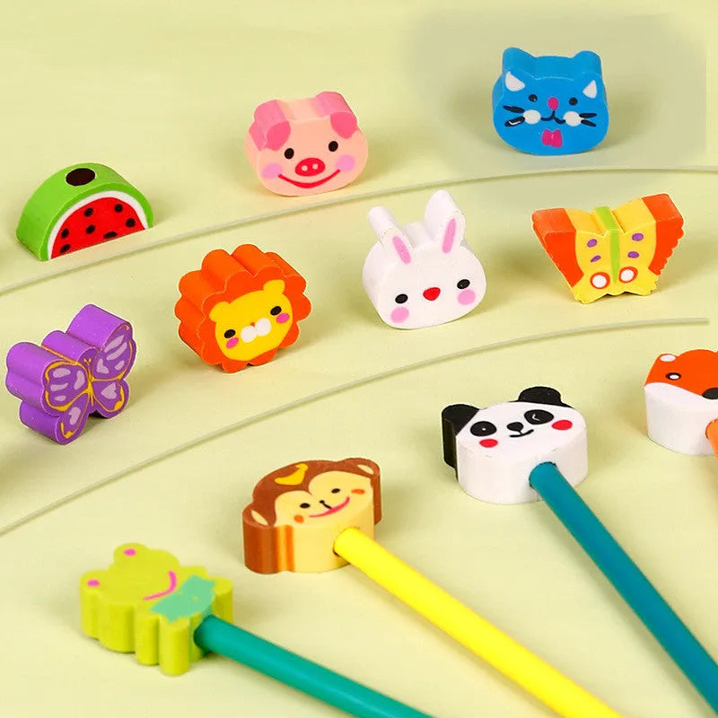24 colour wooden pencil set with cartoon design and HB hardness leads for drawing