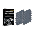 Pack of twelve white 10x20cm chemical fibre car scratch remover cloths for automotive paint repair.
