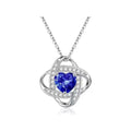 Women's copper heart-shaped necklace with an electroplated finish in one of five platinum colour options.