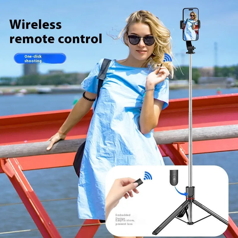 Selfie stick portable tripod Bluetooth telescopic rod ABS stainless steel universal style F15 model