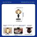Solid wood retro palace table lamp with touch dimming controls and USB power connection