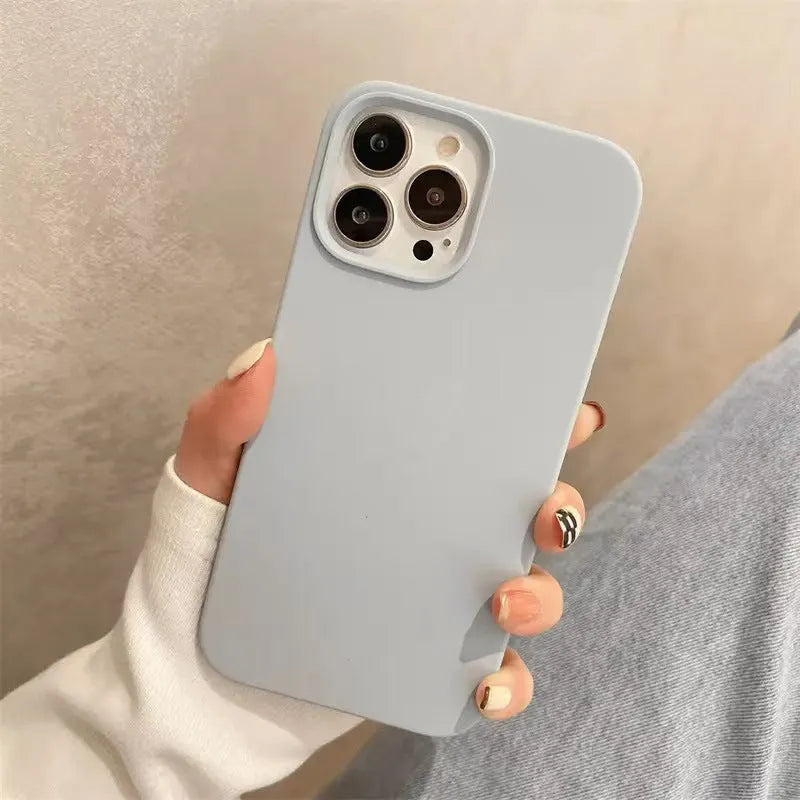 All-inclusive liquid silicone phone case for Apple iPhone with frosted finish and shockproof protection